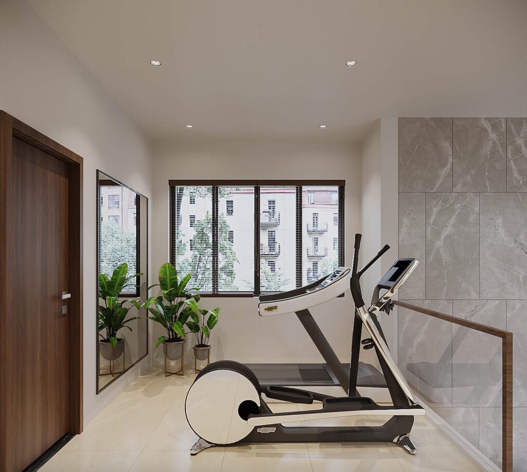 Nhà ống hiện đại 3 tầng - Phòng tập Gym gia đình