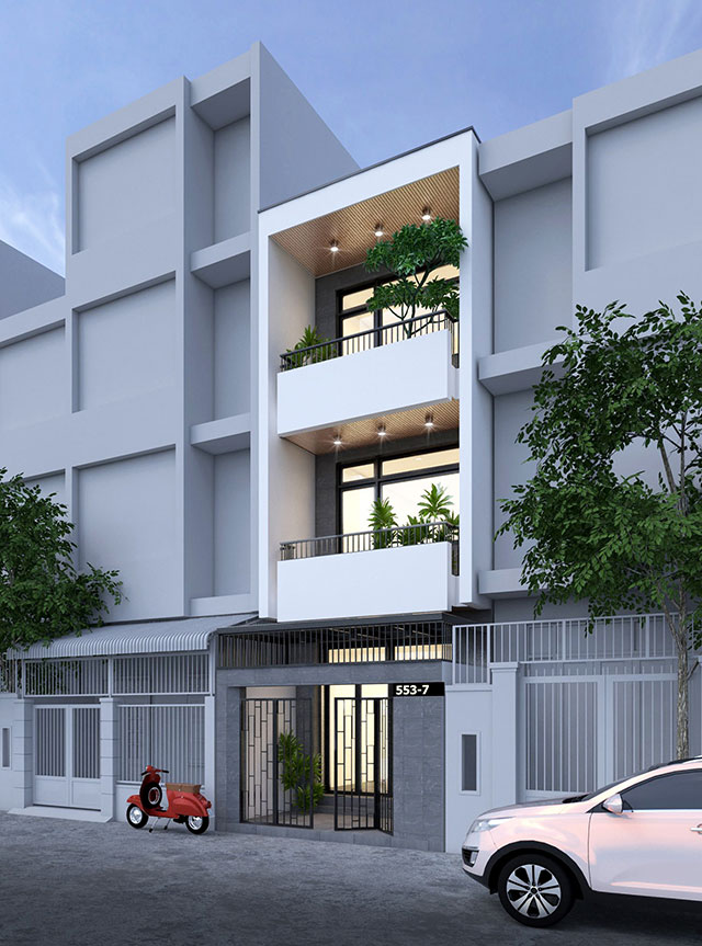 Nhà ống hiện đại 3 tầng