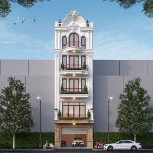 Read more about the article Tư vấn thiết kế biệt thự 5 tầng hiện đại cho mô hình khách sạn mini tại Đông Anh, Hà Nội năm 2025