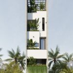 Giải pháp thiết kế nhà 5 tầng hiện đại 5x20m có thang máy – Xu hướng sống tiện nghi cho gia đình Việt năm 2025