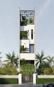 Read more about the article Giải pháp thiết kế nhà 5 tầng hiện đại 5x20m có thang máy – Xu hướng sống tiện nghi cho gia đình Việt năm 2025