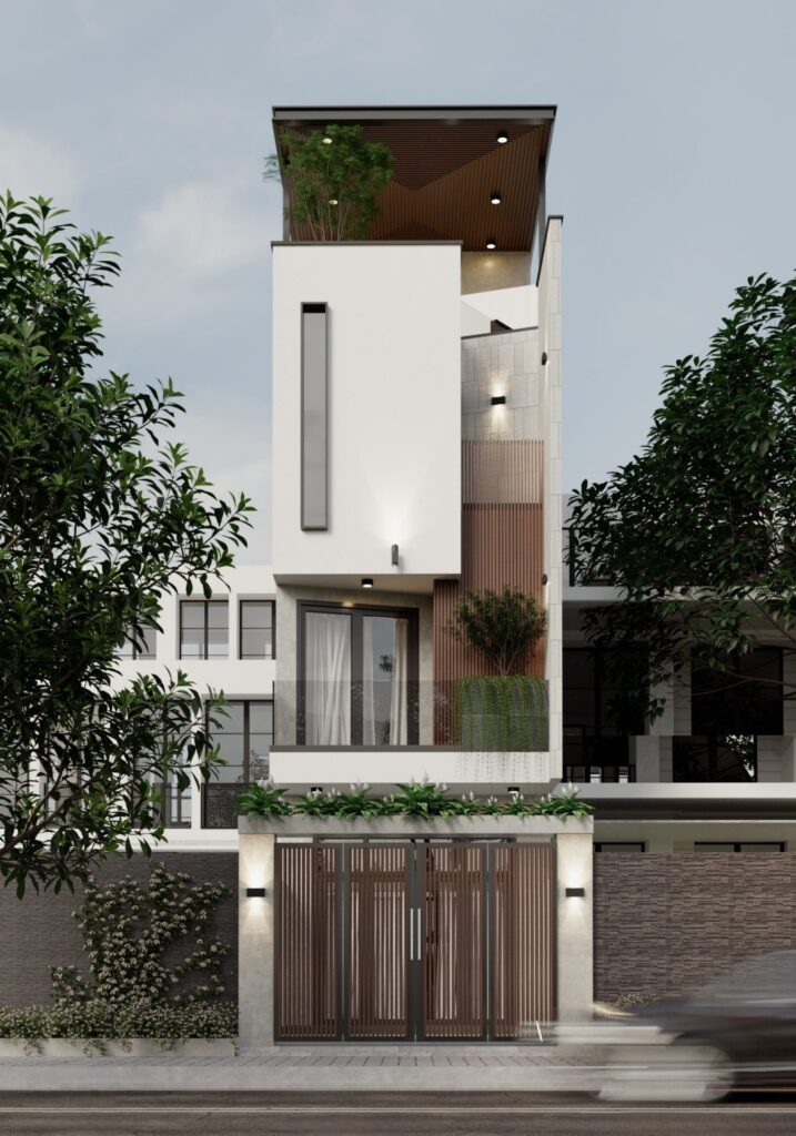 Mẫu nhà 4 tầng mặt tiền 5m