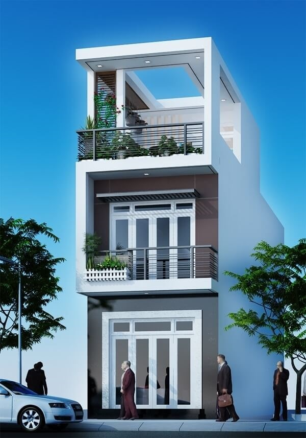 Mẫu nhà 5x20 3 tầng