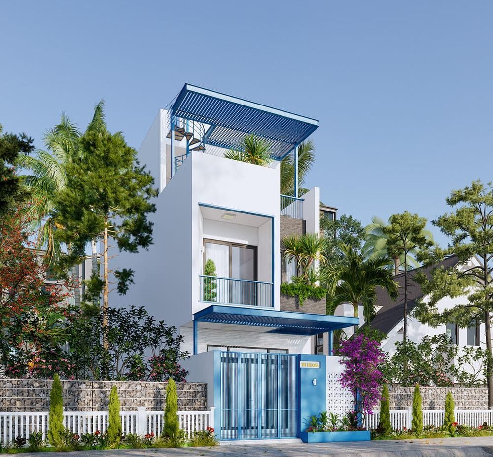 Mẫu nhà mặt tiền 6m 3 tầng