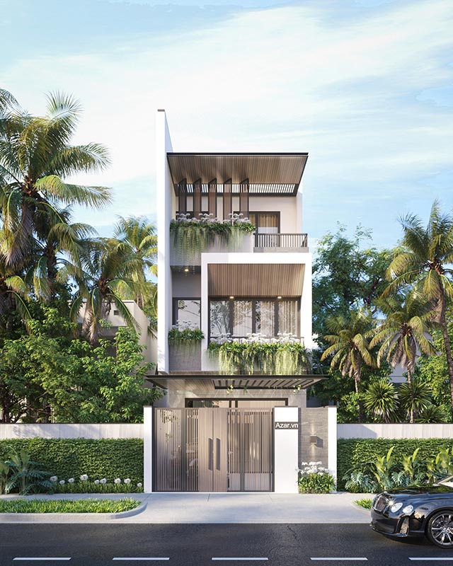 Mẫu nhà mặt tiền 6m 3 tầng