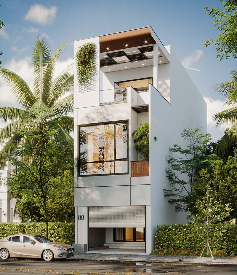 You are currently viewing Tư vấn thiết kế mẫu nhà mặt tiền 6m 3 tầng hiện đại cho gia đình 3 thế hệ tại Thường Tín, Hà Nội