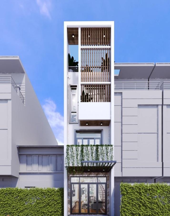 Mặt tiền nhà phố 5m 4 tầng