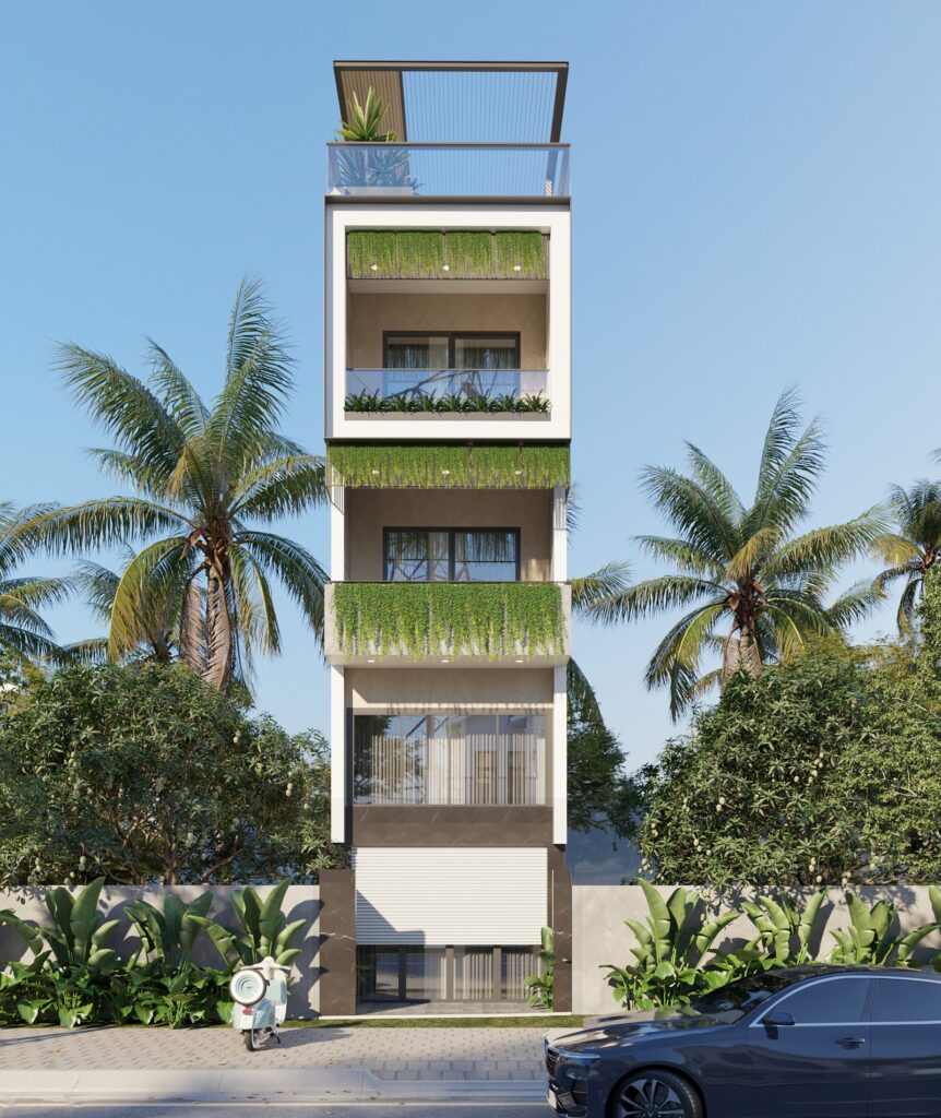 Nhà 5 tầng hiện đại
