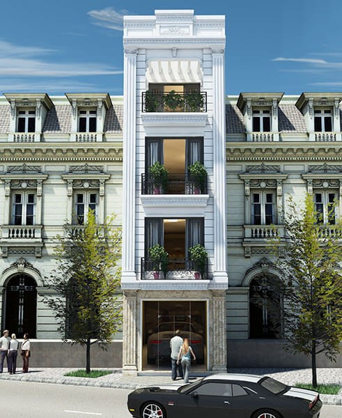 Nhà 4 tầng hiện đại