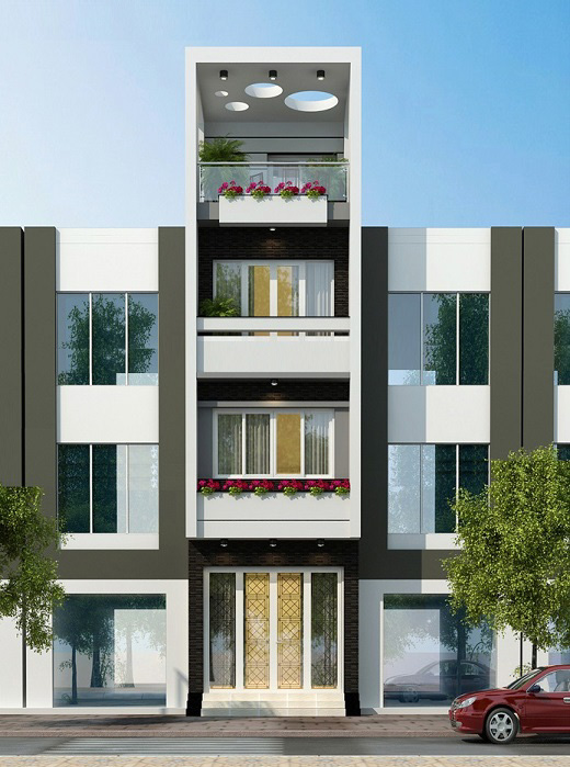 Nhà phố 4 tầng hiện đại