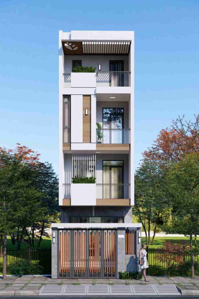 Nhà phố 4 tầng hiện đại
