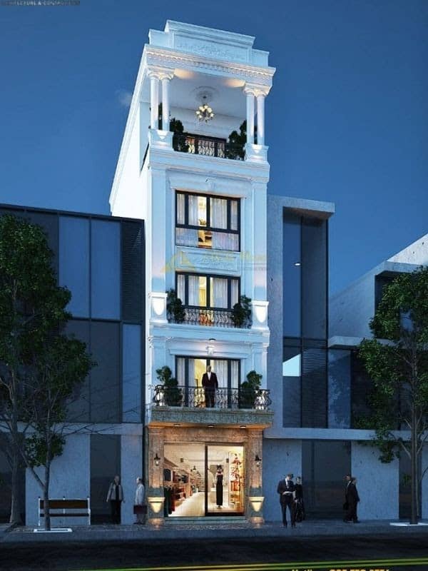 Nhà phố tân cổ điển 5 tầng