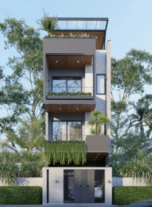 Read more about the article Tư vấn thiết kế nhà phố nhà 4 tầng đẹp 5x19m – Giải pháp kiến trúc, phong thủy, nội thất và lấy sáng tối ưu
