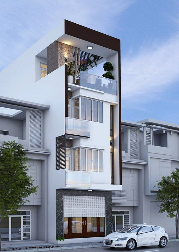 Nhà phố nhà 4 tầng đẹp