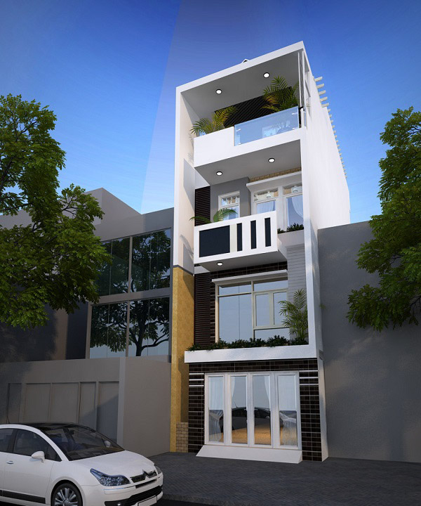 Nhà phố nhà 4 tầng đẹp