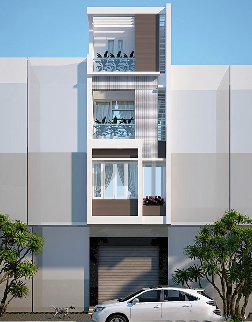 Nhà phố nhà 4 tầng đẹp