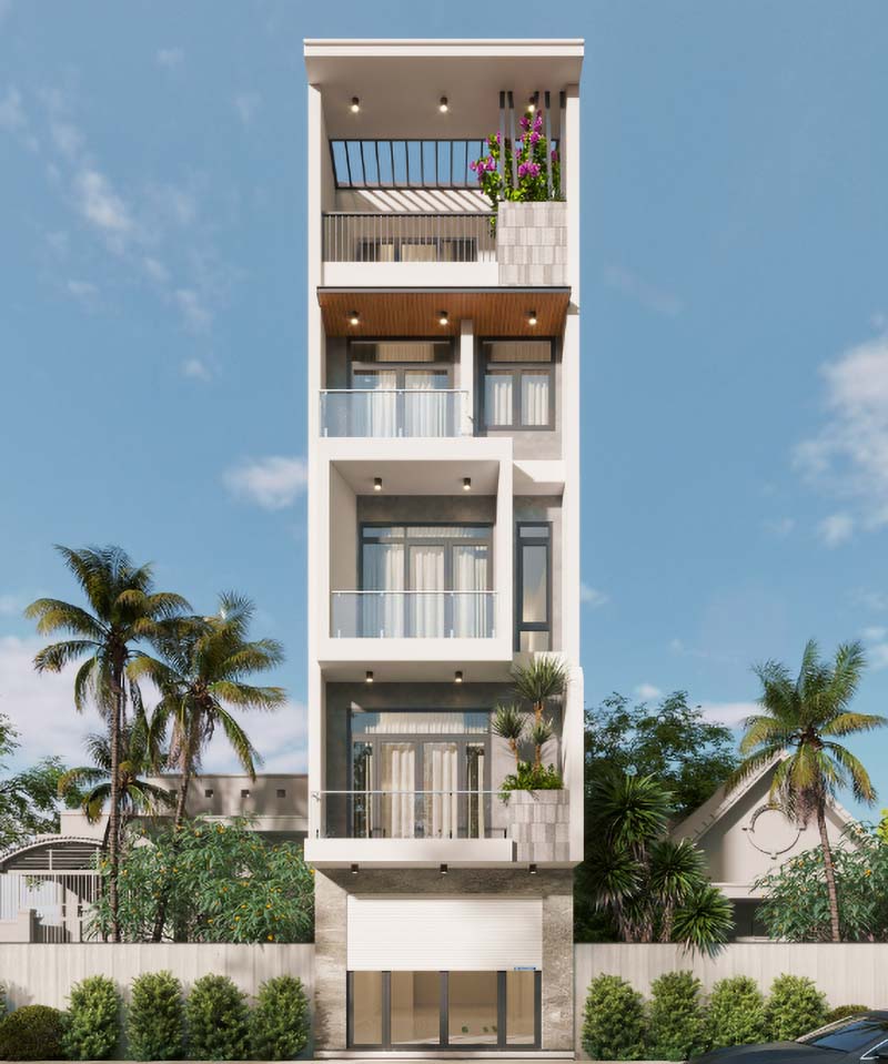 Nhà 5 tầng hiện đại
