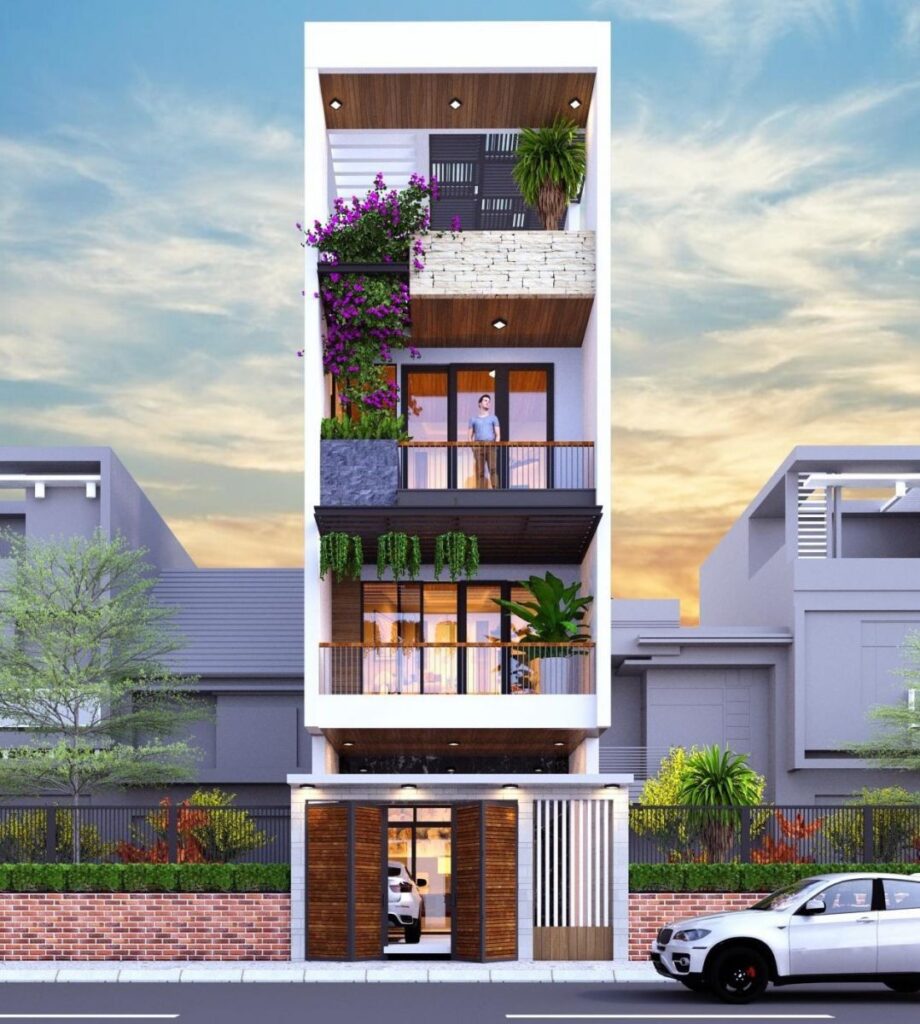 Mẫu nhà 4 tầng mặt tiền 5m