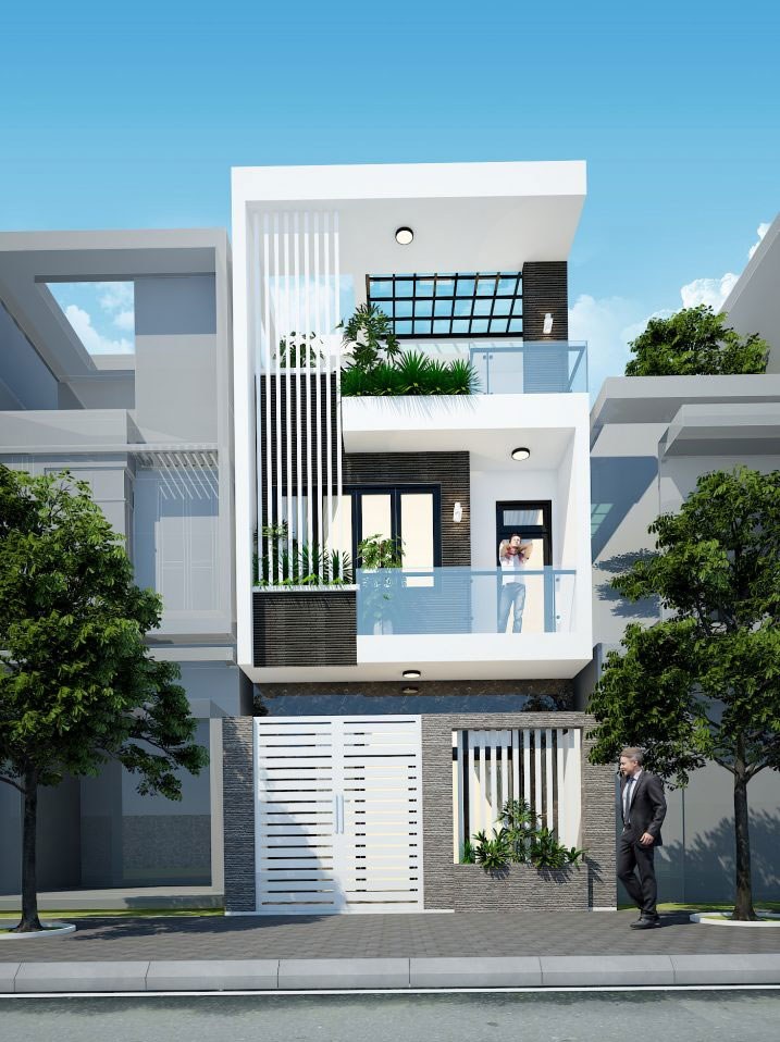 Mẫu nhà 3 tầng đẹp ở nông thôn