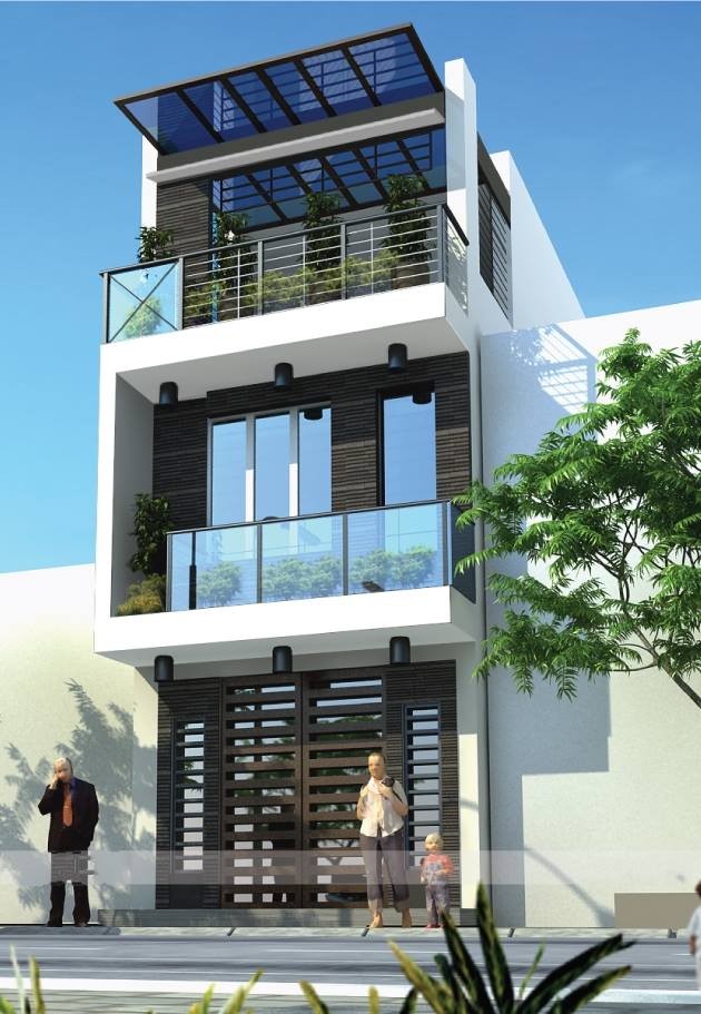 Mẫu nhà ống 3 tầng hiện đại