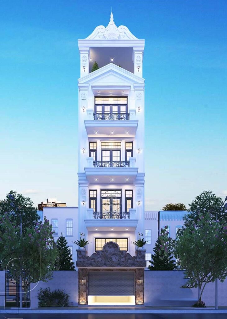 Biệt thự 5 tầng hiện đại