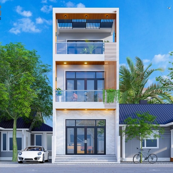 mẫu nhà phố đẹp 3 tầng