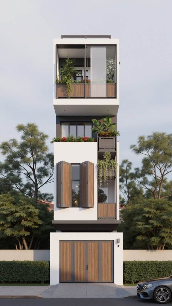 Mặt tiền nhà phố 5m 5 tầng