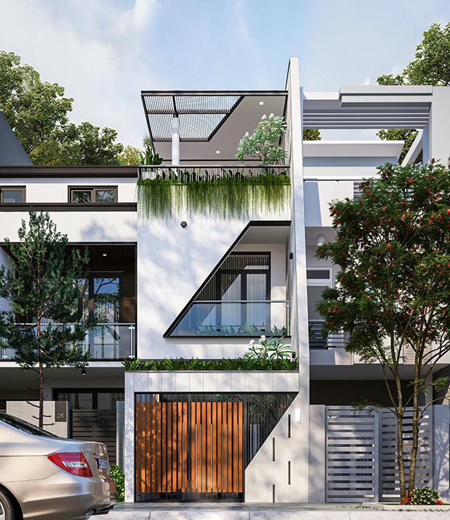 Mẫu nhà phố đẹp 3 tầng