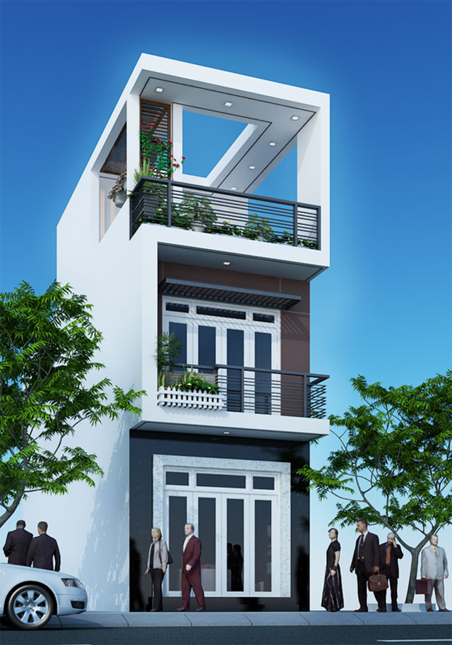 Mẫu nhà ống 3 tầng mặt tiền 5m