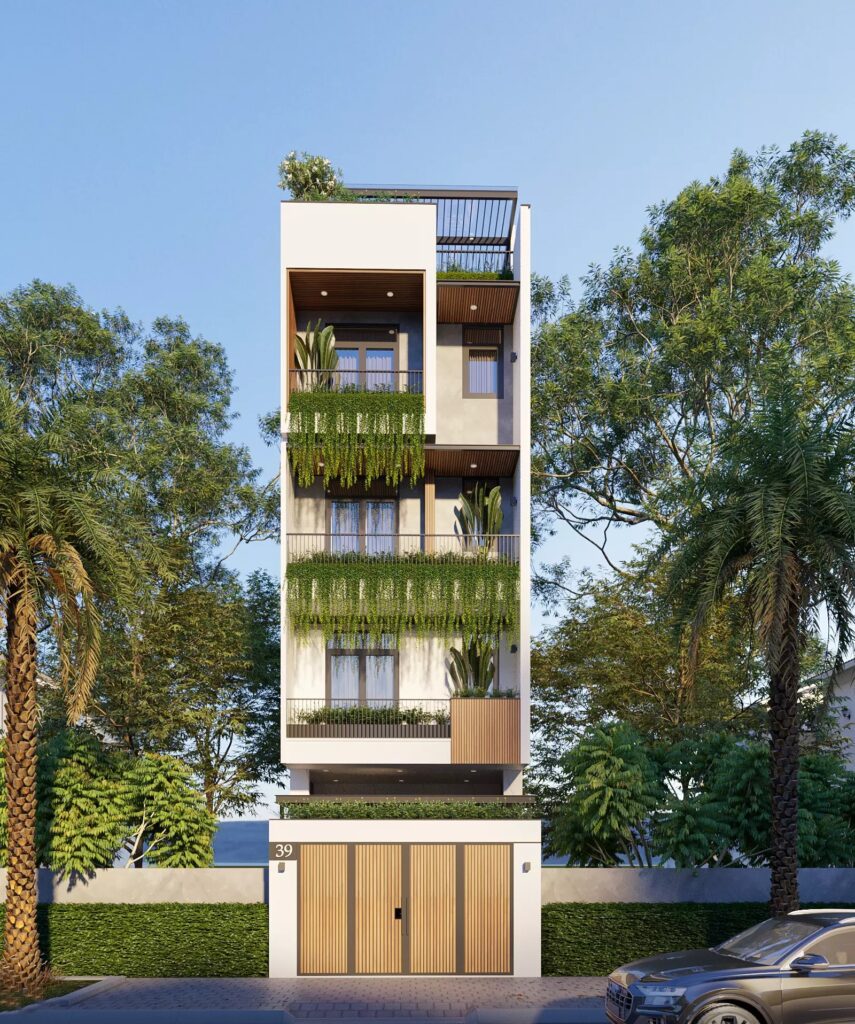 Mẫu nhà ống 4 tầng đẹp hiện đại