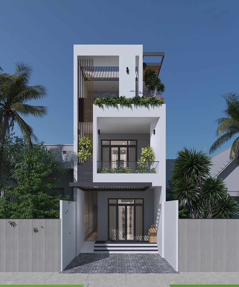 Mẫu nhà phố 3 tầng hiện đại
