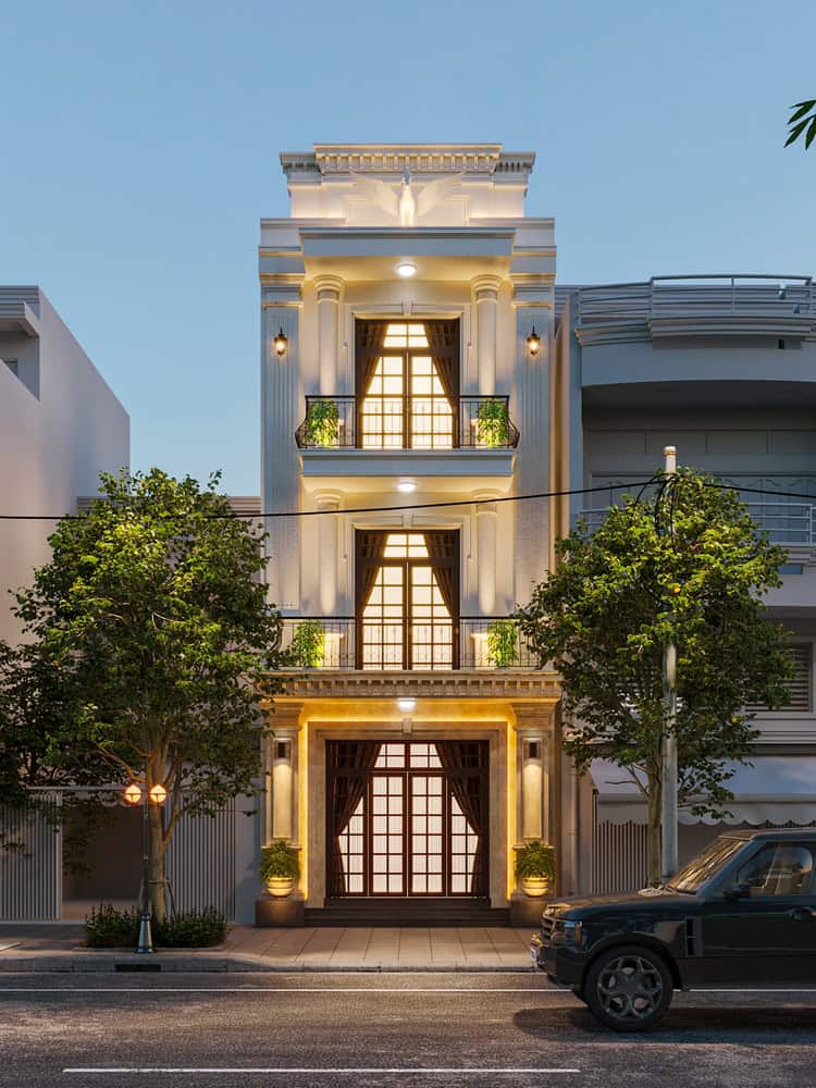 Mặt tiền nhà phố 6m 3 tầng