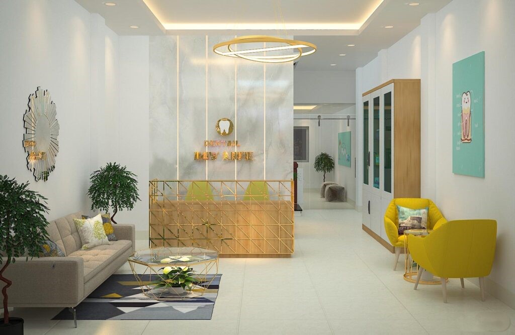 Mặt tiền nhà phố 6m 3 tầng - Phòng khám nha khoa