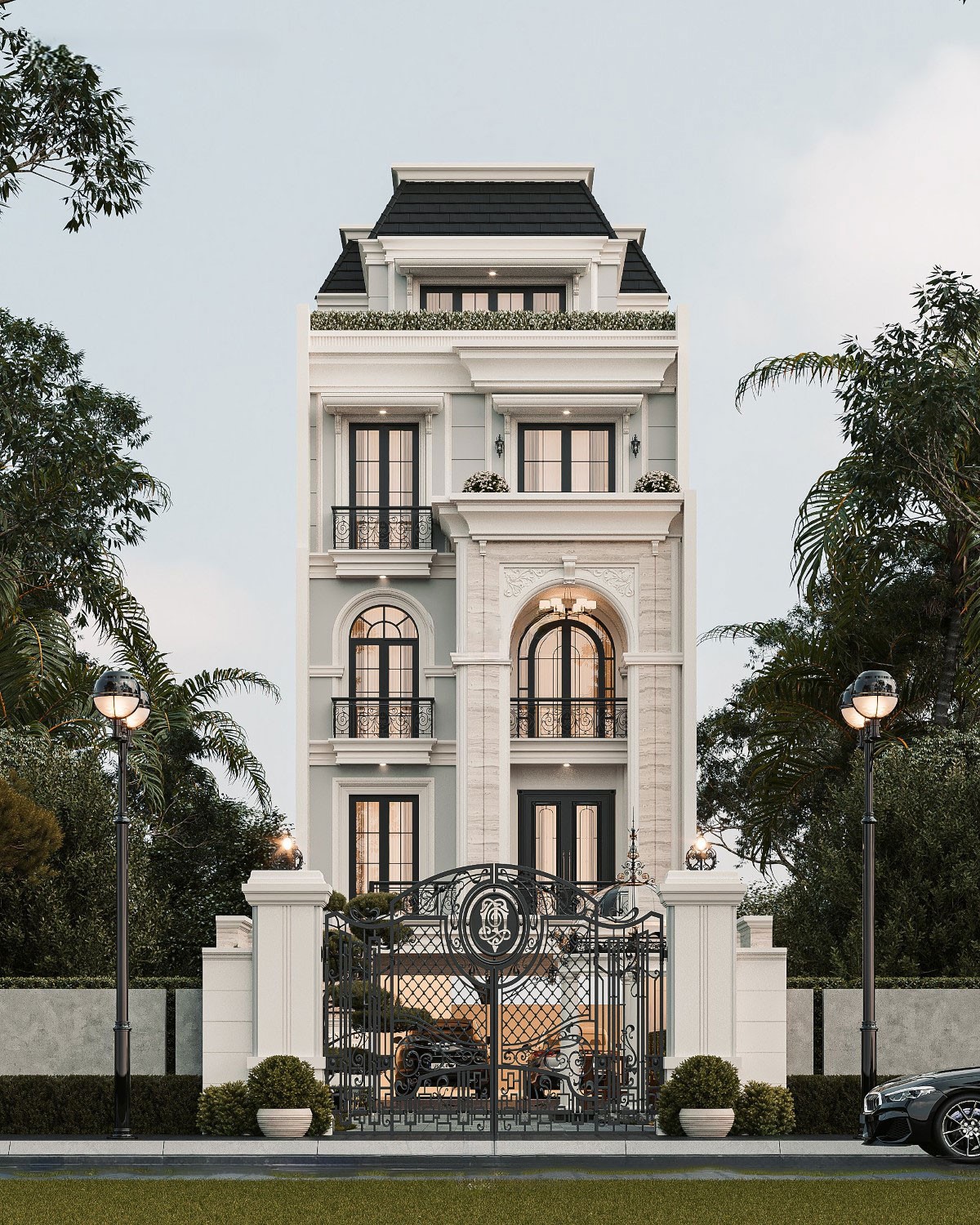 Nhà phố tân cổ điển 5 tầng