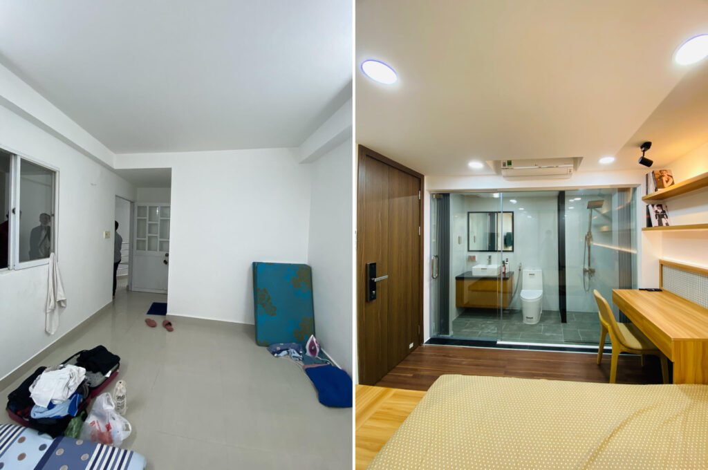 Sửa nhà giá rẻ - Hình ảnh công trình trước và sau khi hoàn thành