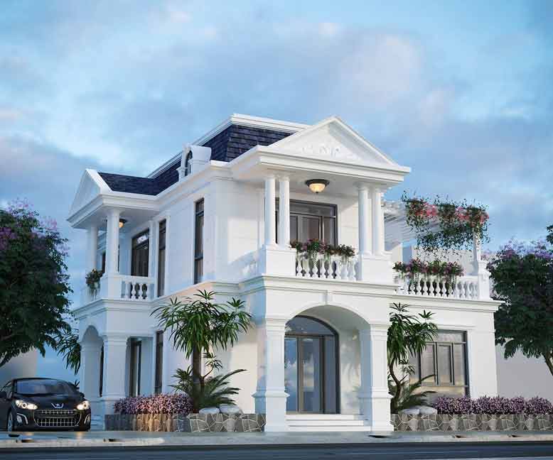 Mẫu nhà 2 tầng đẹp ở nông thôn 04