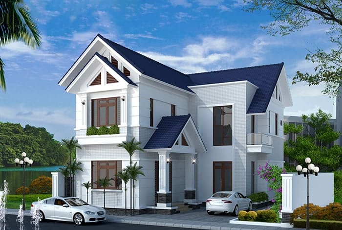 Mẫu nhà 2 tầng đẹp ở nông thôn 06