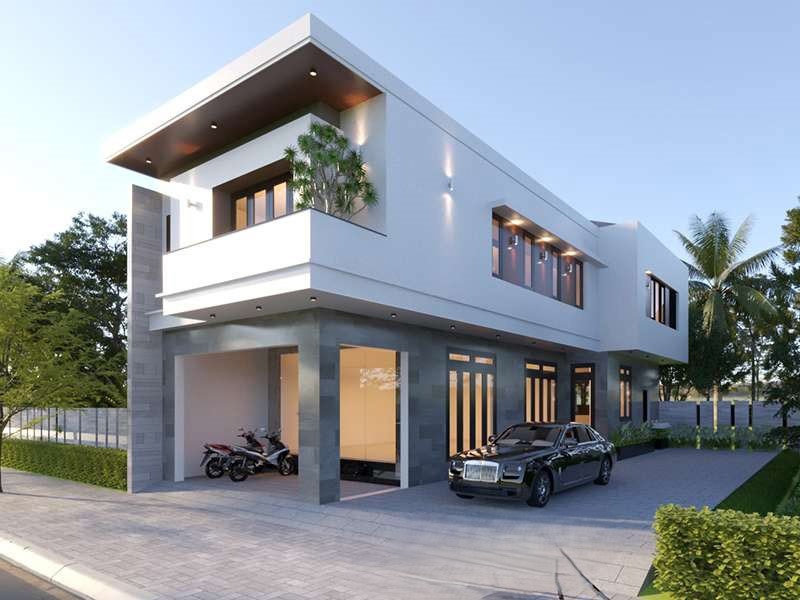 Mẫu nhà 2 tầng đẹp ở nông thôn 11