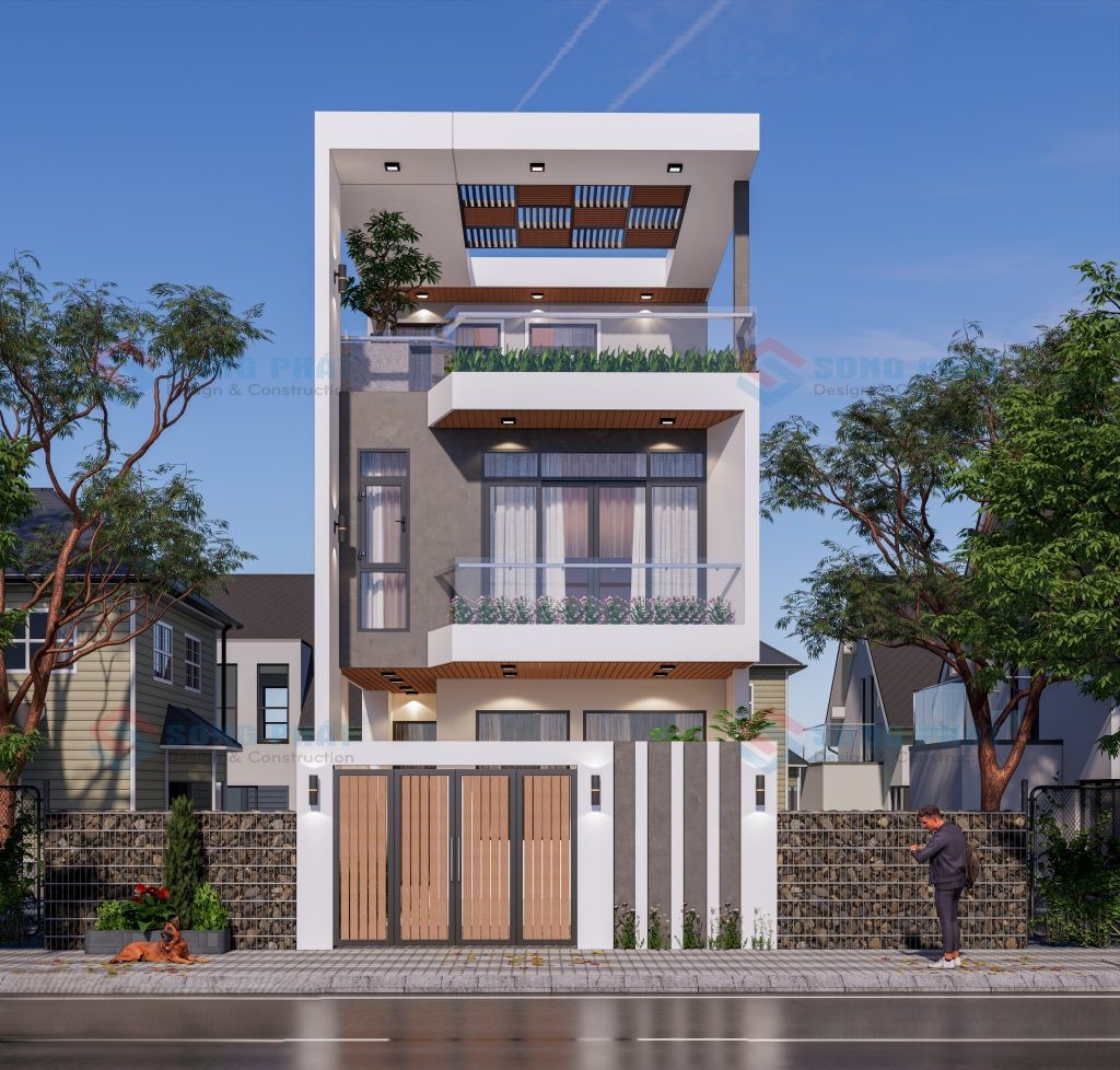 Mẫu nhà 2 tầng đơn giản 02