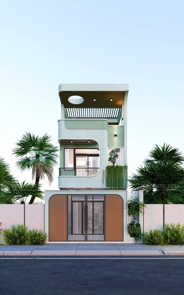 Mẫu nhà 2 tầng đơn giản 04