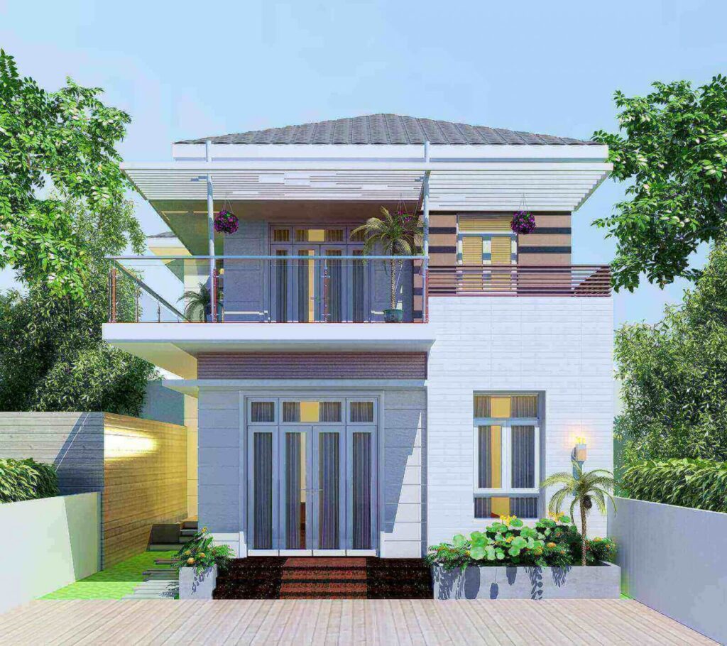 Mẫu nhà 2 tầng đơn giản 06