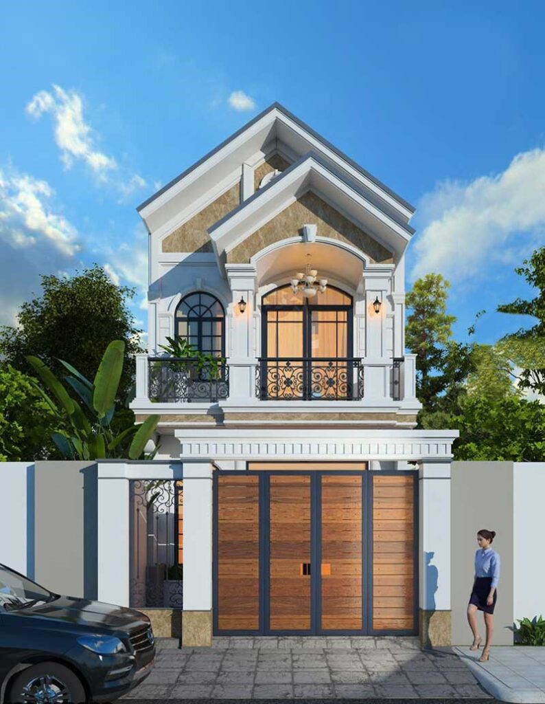 Mẫu nhà 2 tầng đơn giản 08