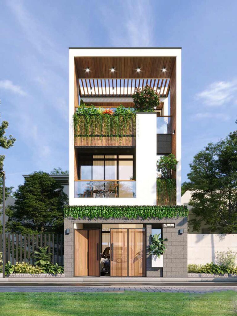 Mẫu nhà 2 tầng đơn giản 09