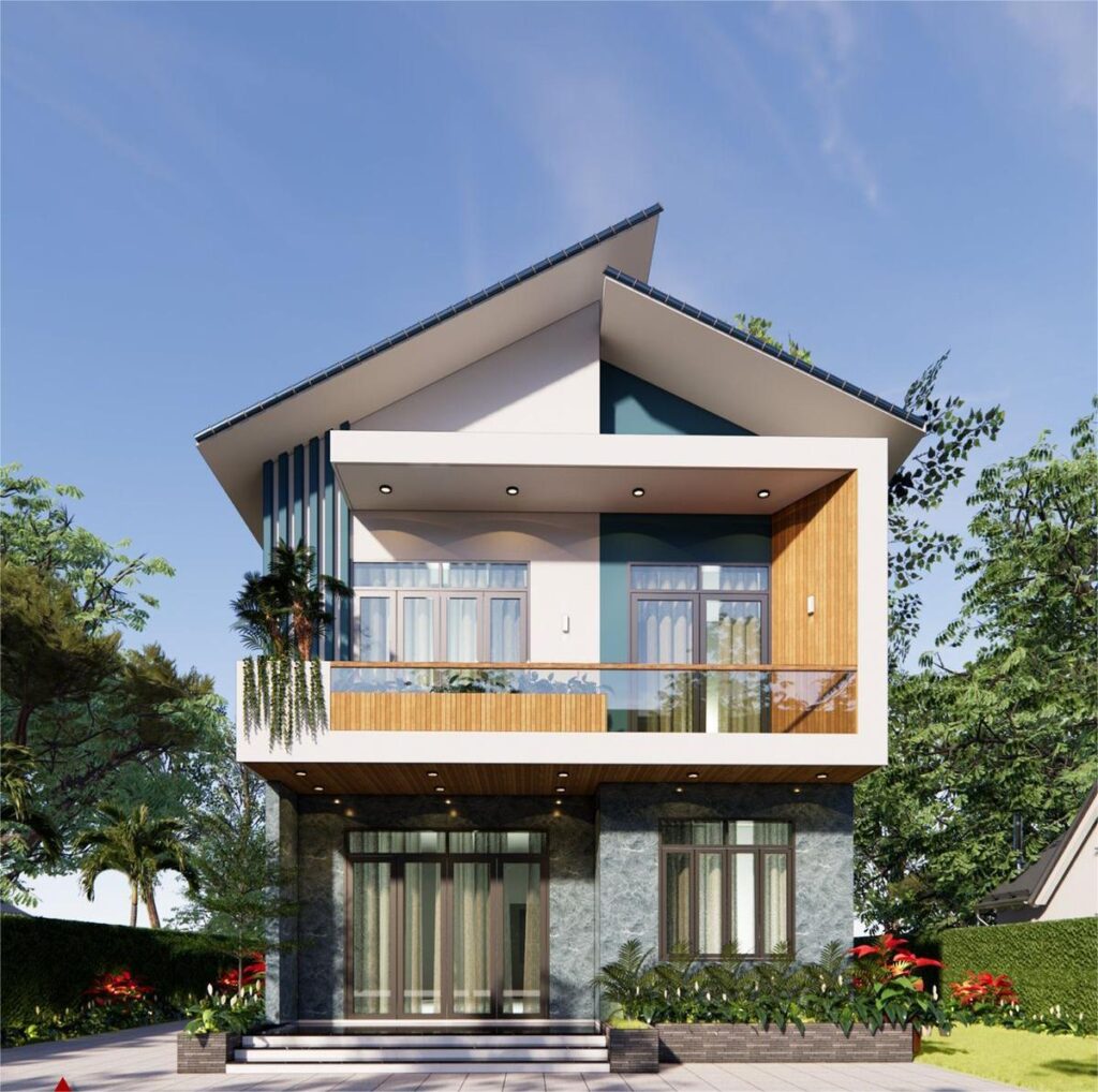 Mẫu nhà 2 tầng đơn giản 18