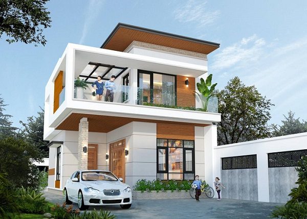 Mẫu nhà 2 tầng hiện đại 01