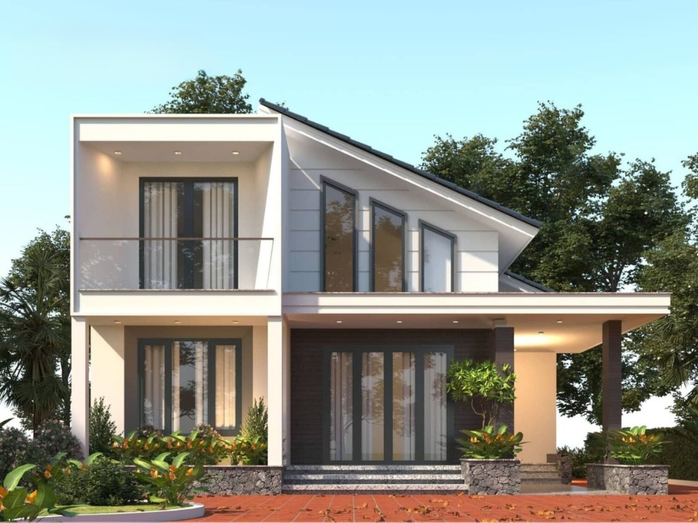 Mẫu nhà 2 tầng hiện đại 02