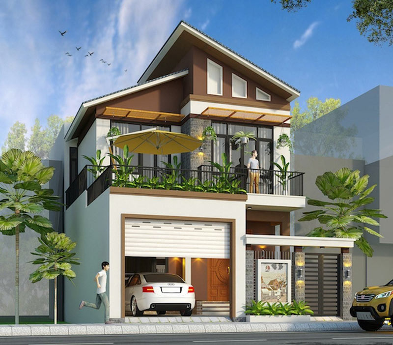 Mẫu nhà 2 tầng hiện đại 03