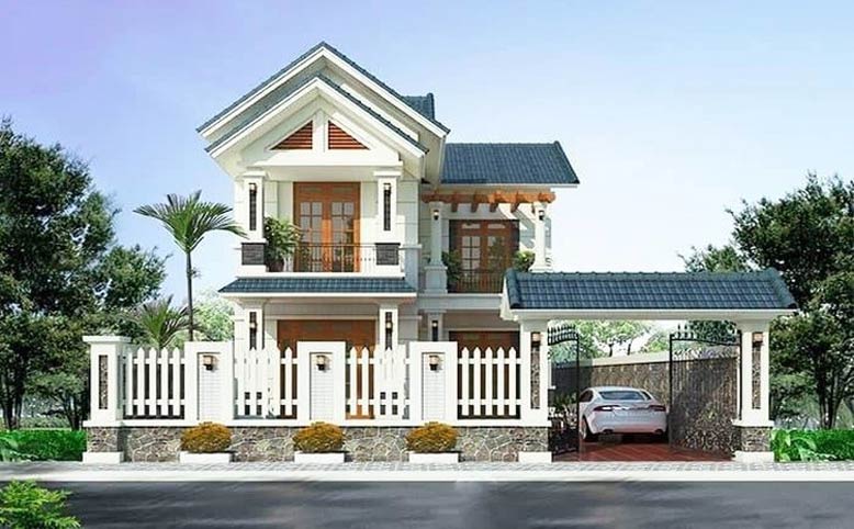 Mẫu nhà 2 tầng hiện đại 09
