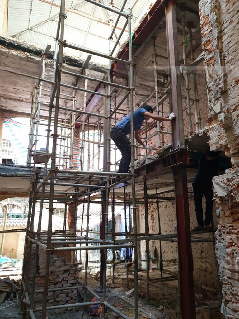 Cải tạo nhà- Gia cố kết cấu, mở rộng sàn