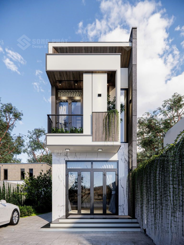 Mẫu nhà 2 tầng đơn giản 01